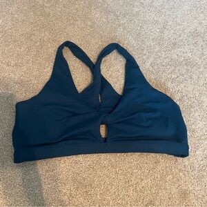 Fabletics Deep Blue Cross Back Sports Bra